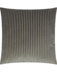 Postrio Smoke Solid Textured Stripes Grey Large Throw Pillow With Insert - Uptown Sebastian