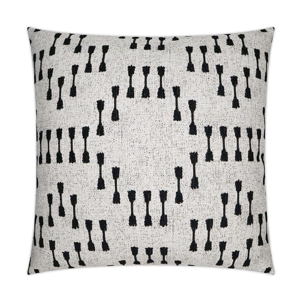 Purnima Onyx Global Ivory Black Large Throw Pillow With Insert - Uptown Sebastian