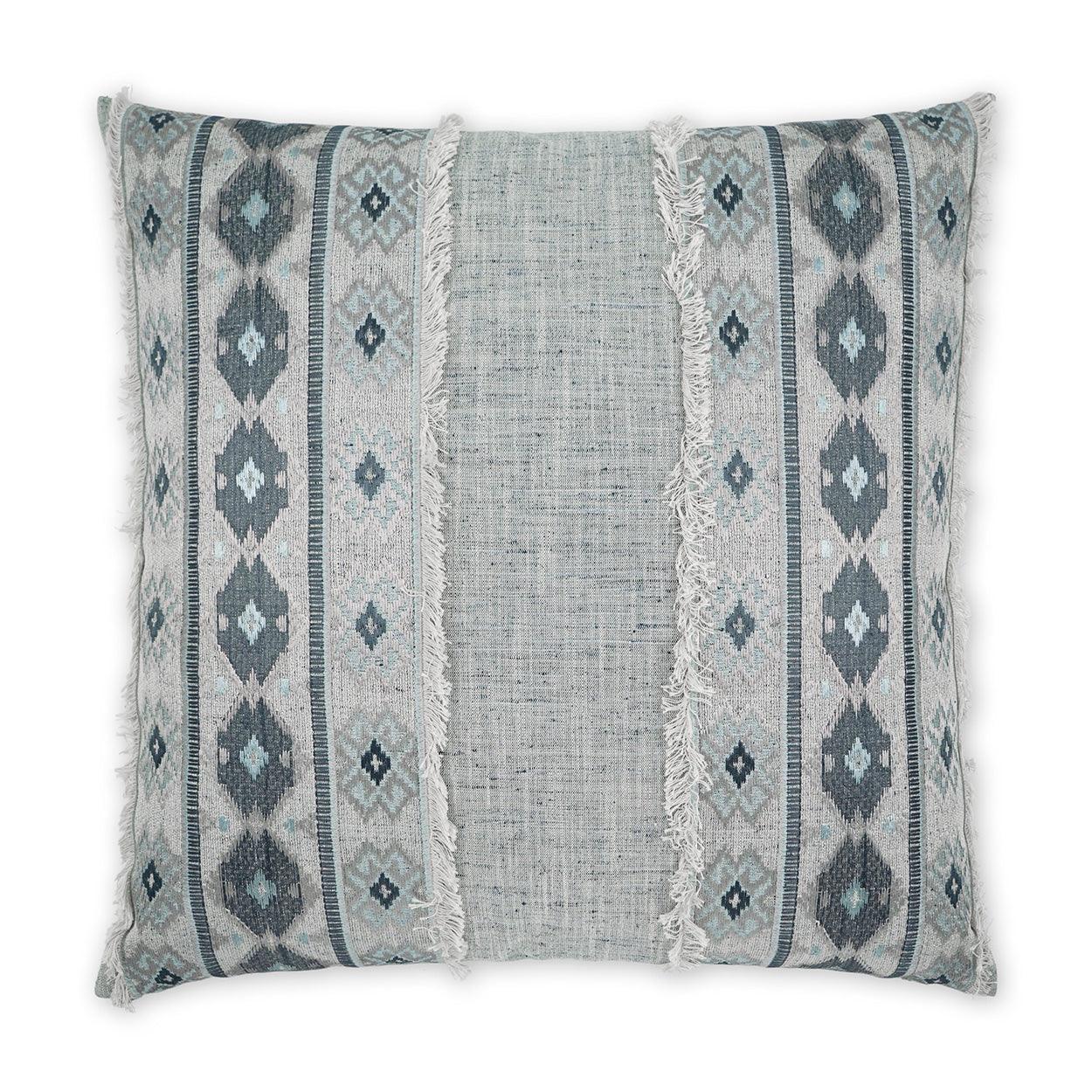 Refined Lake Embroidery Slate Large Throw Pillow With Insert - Uptown Sebastian