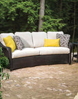Reflections Crescent Sofa All Weather Wicker Sunbrella Cushions - Uptown Sebastian