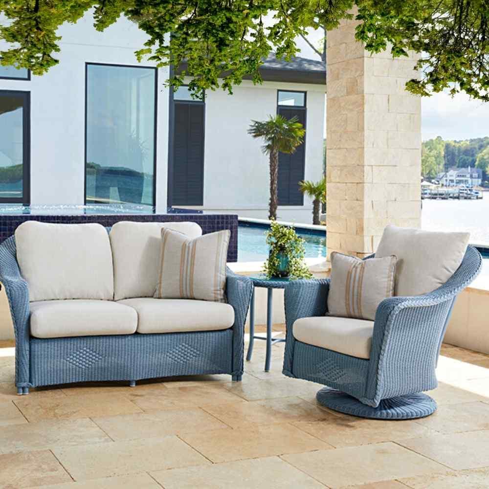 Reflections Swivel Glider Lounge Chair With Sunbrella Cushions - Uptown Sebastian