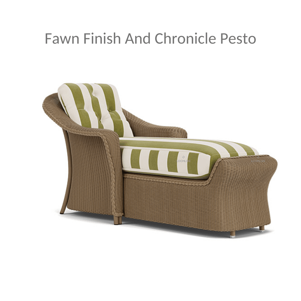 Reflections Wicker Day Chaise Lounge With Sunbrella Cushions - Uptown Sebastian