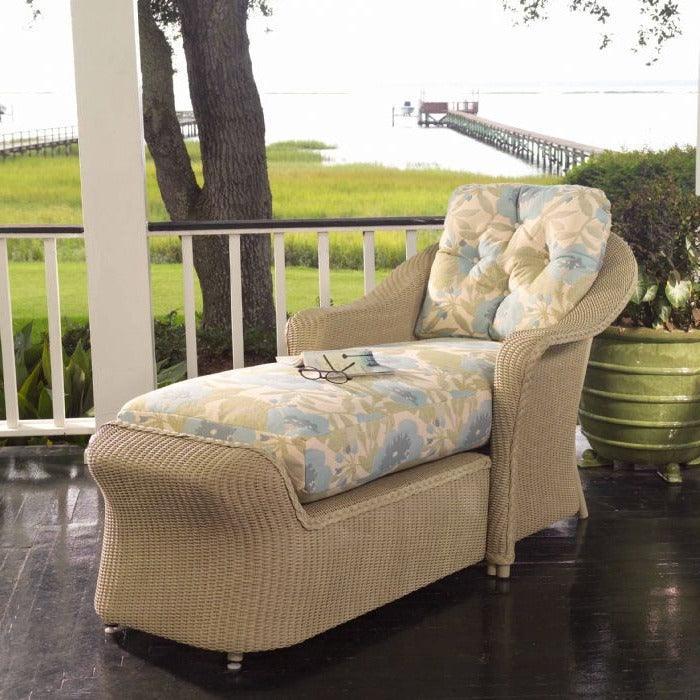 Reflections Wicker Day Chaise Lounge With Sunbrella Cushions - Uptown Sebastian