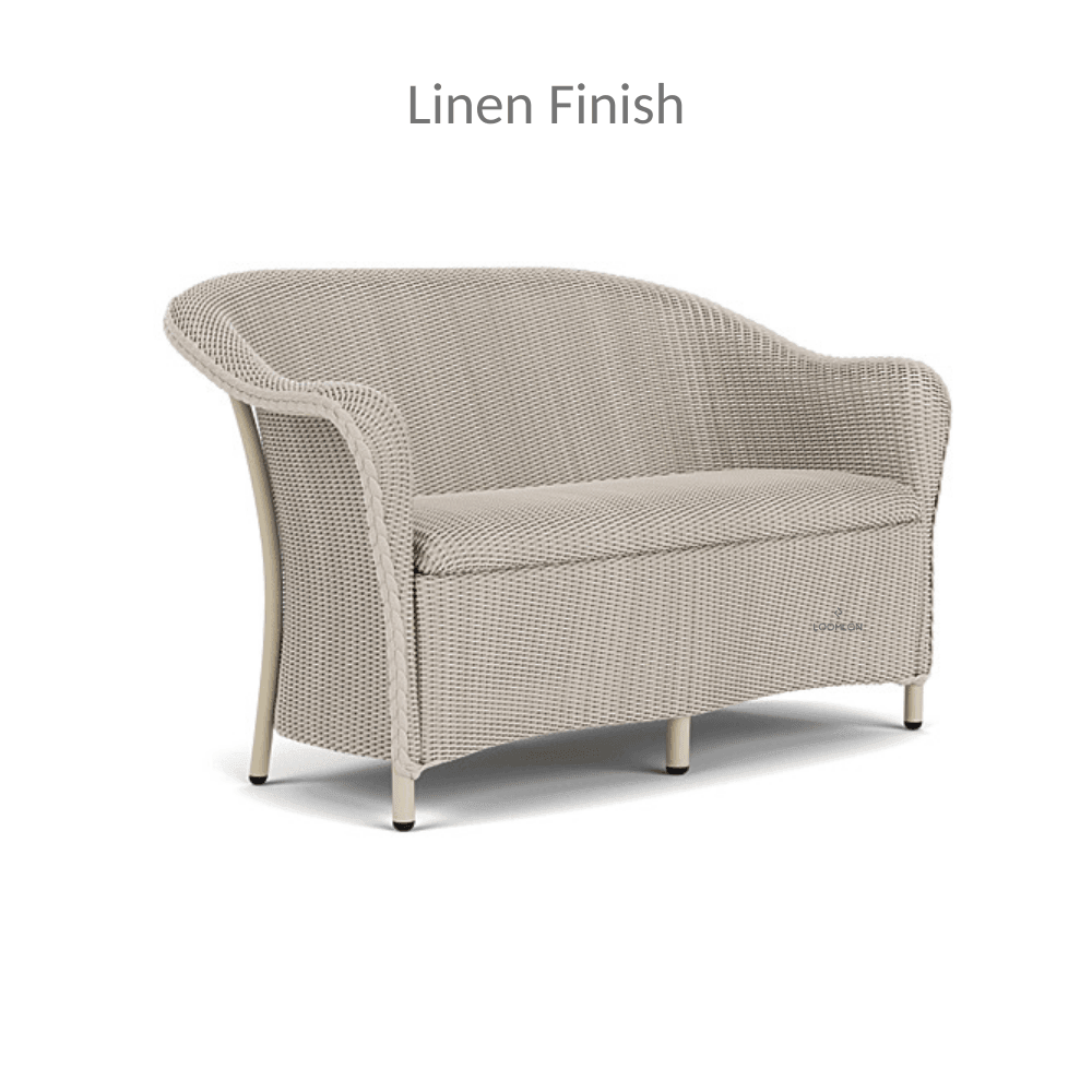 Reflections Wicker Loveseat With Padded Seat Lloyd Flanders - Uptown Sebastian