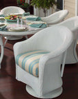 Reflections Wicker Patio Dining Table Set With Armchairs Set for 6 - Uptown Sebastian