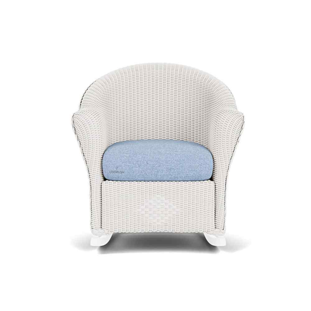 Reflections Wicker Porch Rocker Chair With Sunbrella Cushion - Uptown Sebastian