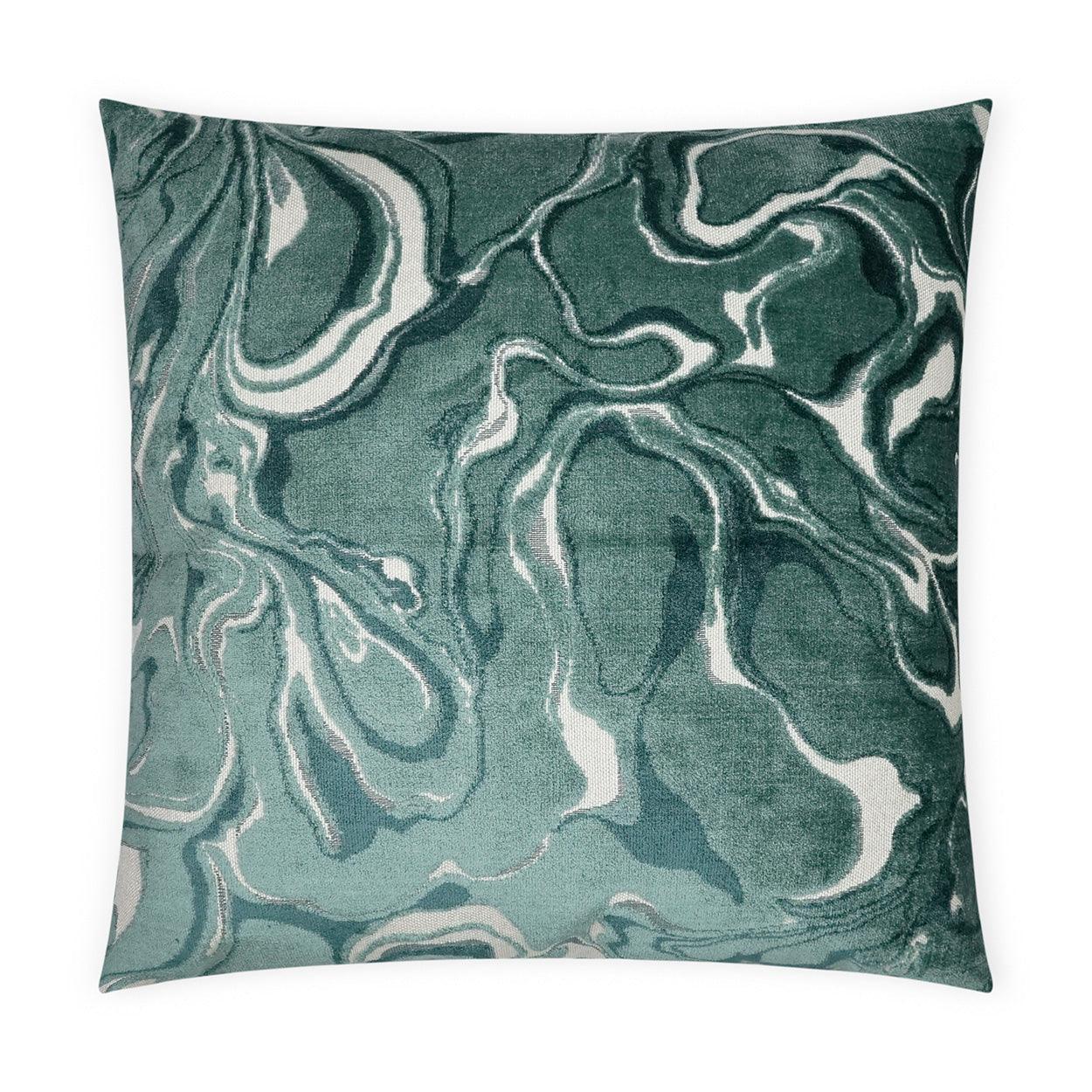 Rhapsody Laguna Turquoise Teal Large Throw Pillow With Insert - Uptown Sebastian