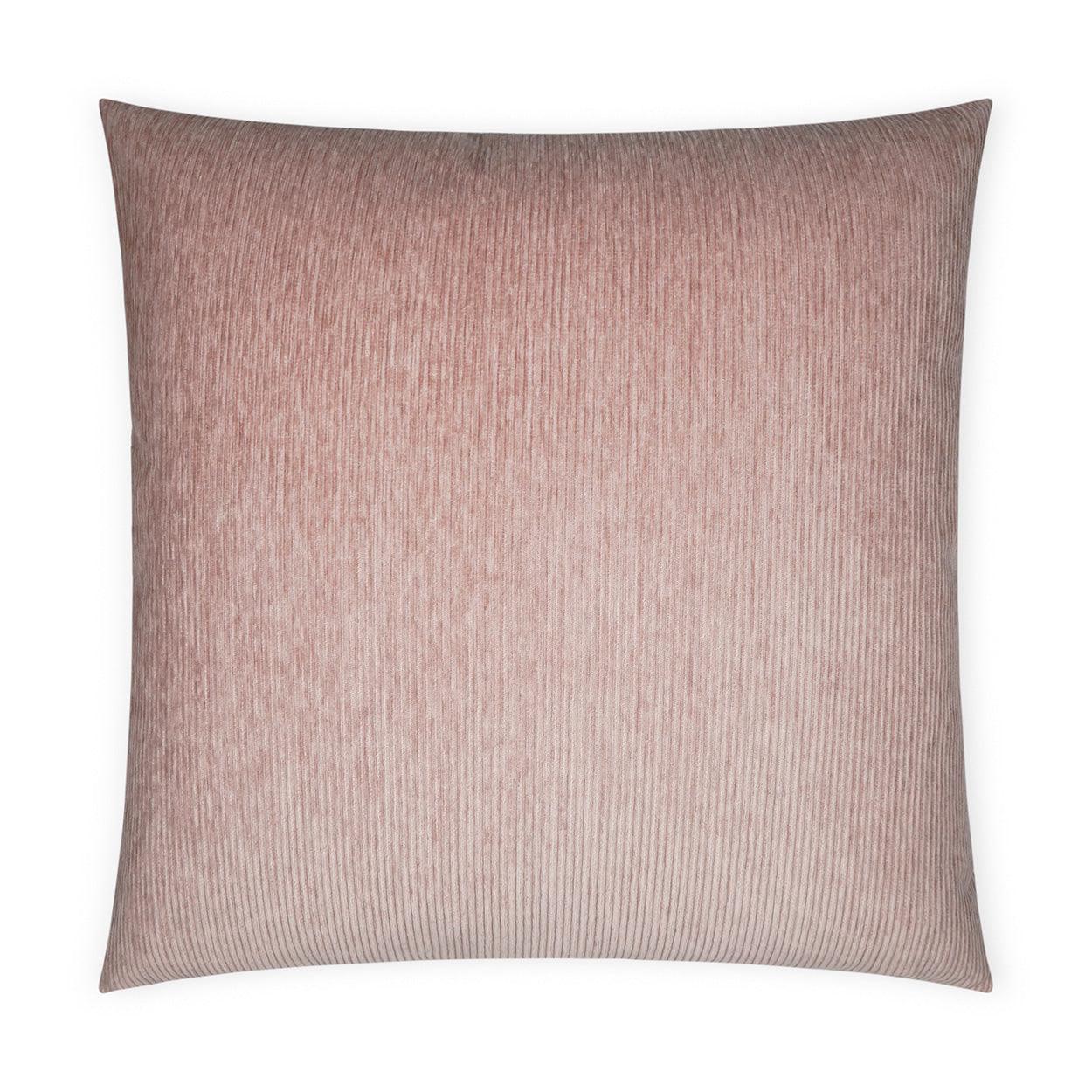 Ridges Blush Solid Stripes Textured Blush Large Throw Pillow With Insert - Uptown Sebastian