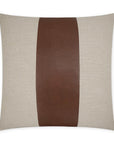 Rodeo Band Saddle Band Tan Taupe Brown Large Throw Pillow With Insert - Uptown Sebastian