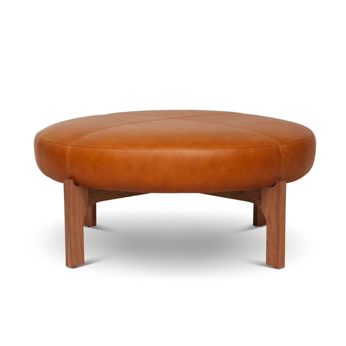 Round Leather Ottoman Coffee Table Manning - Uptown Sebastian