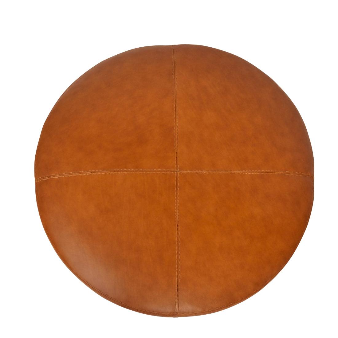 Round Leather Ottoman Coffee Table Manning - Uptown Sebastian