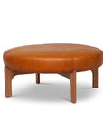 Round Leather Ottoman Coffee Table Manning - Uptown Sebastian