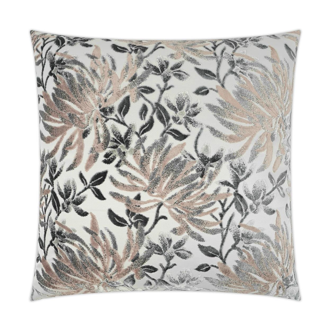 Sadah Blush Transitional Floral Blush Large Throw Pillow With Insert - Uptown Sebastian