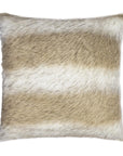 Savage Faux Fur Tan Taupe Large Throw Pillow With Insert - Uptown Sebastian