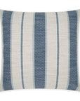 Sconset Ocean Beach Stripes Blue Large Throw Pillow With Insert - Uptown Sebastian