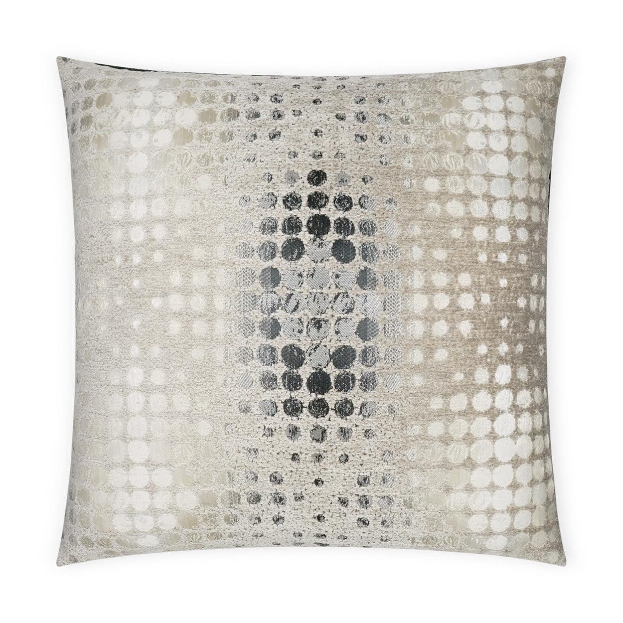 Selfie Concrete Dots Ivory Grey Large Throw Pillow With Insert - Uptown Sebastian