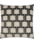 Shoreham Carbon Geometric Grey Large Throw Pillow With Insert - Uptown Sebastian