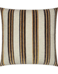 Skandit Stripes Tan Taupe Brown Large Throw Pillow With Insert - Uptown Sebastian