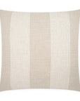 Skippy Flax Beach Stripes Ivory Large Throw Pillow With Insert - Uptown Sebastian