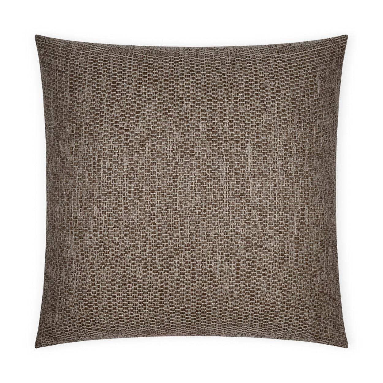 Smoothie Mocha Solid Brown Large Throw Pillow With Insert - Uptown Sebastian