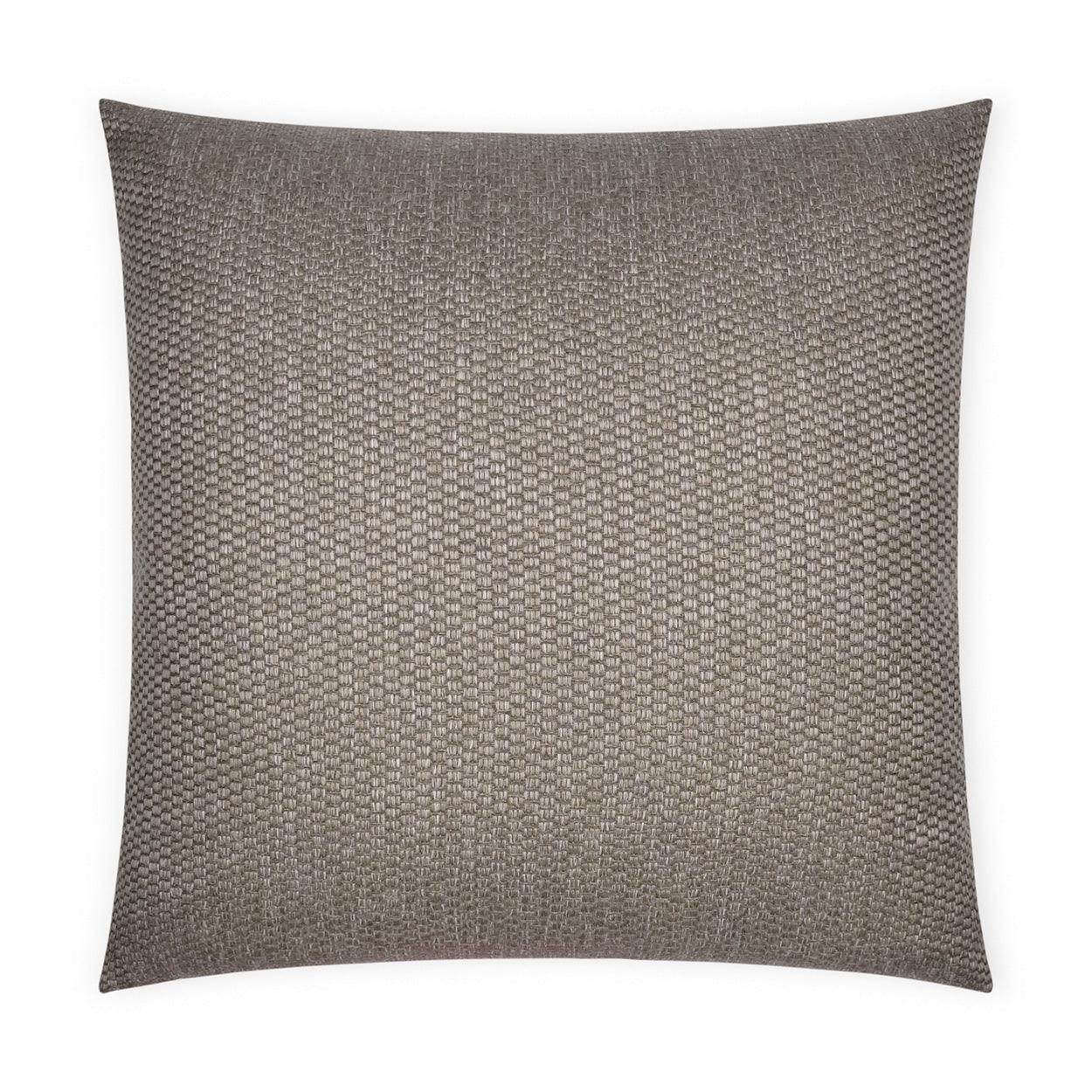 Smoothie Taupe Solid Tan Taupe Large Throw Pillow With Insert - Uptown Sebastian