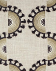 Solara Desert Embroidery Tan Taupe Black Large Throw Pillow With Insert - Uptown Sebastian