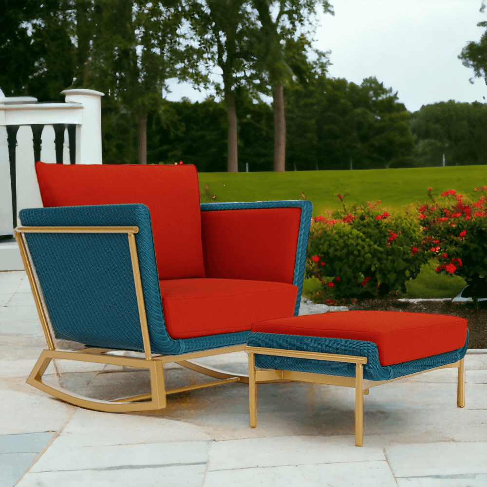 Solstice Outdoor Wicker Ottoman Patio Furniture Lloyd Flanders - Uptown Sebastian