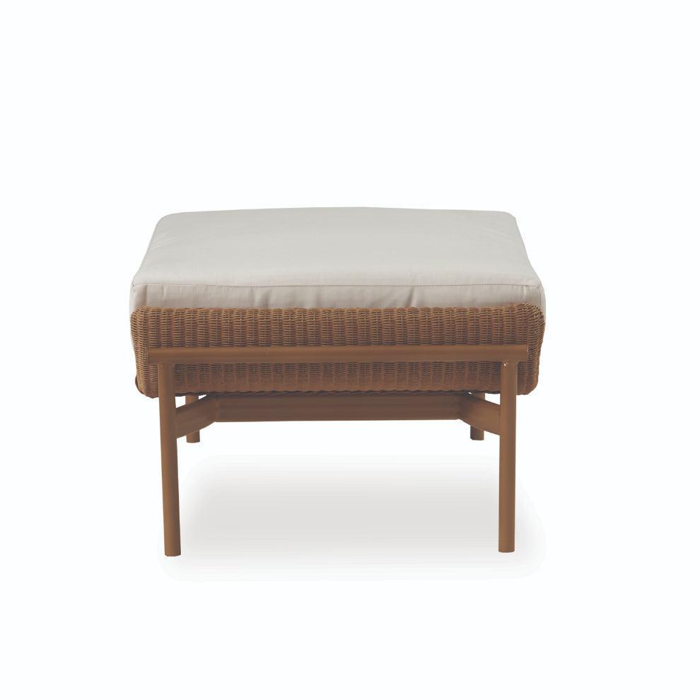 Solstice Outdoor Wicker Ottoman Patio Furniture Lloyd Flanders - Uptown Sebastian