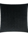 Sophia Black Solid Textured Black Large Throw Pillow With Insert - Uptown Sebastian