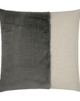 St. Moritz Steel Faux Fur Grey Large Throw Pillow With Insert - Uptown Sebastian