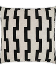 Steps Geometric Global Black Large Throw Pillow With Insert - Uptown Sebastian