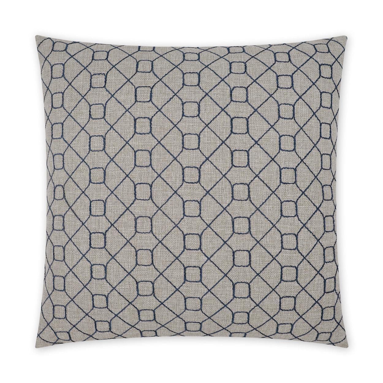 Stornoway Blue Geometric Blue Large Throw Pillow With Insert - Uptown Sebastian