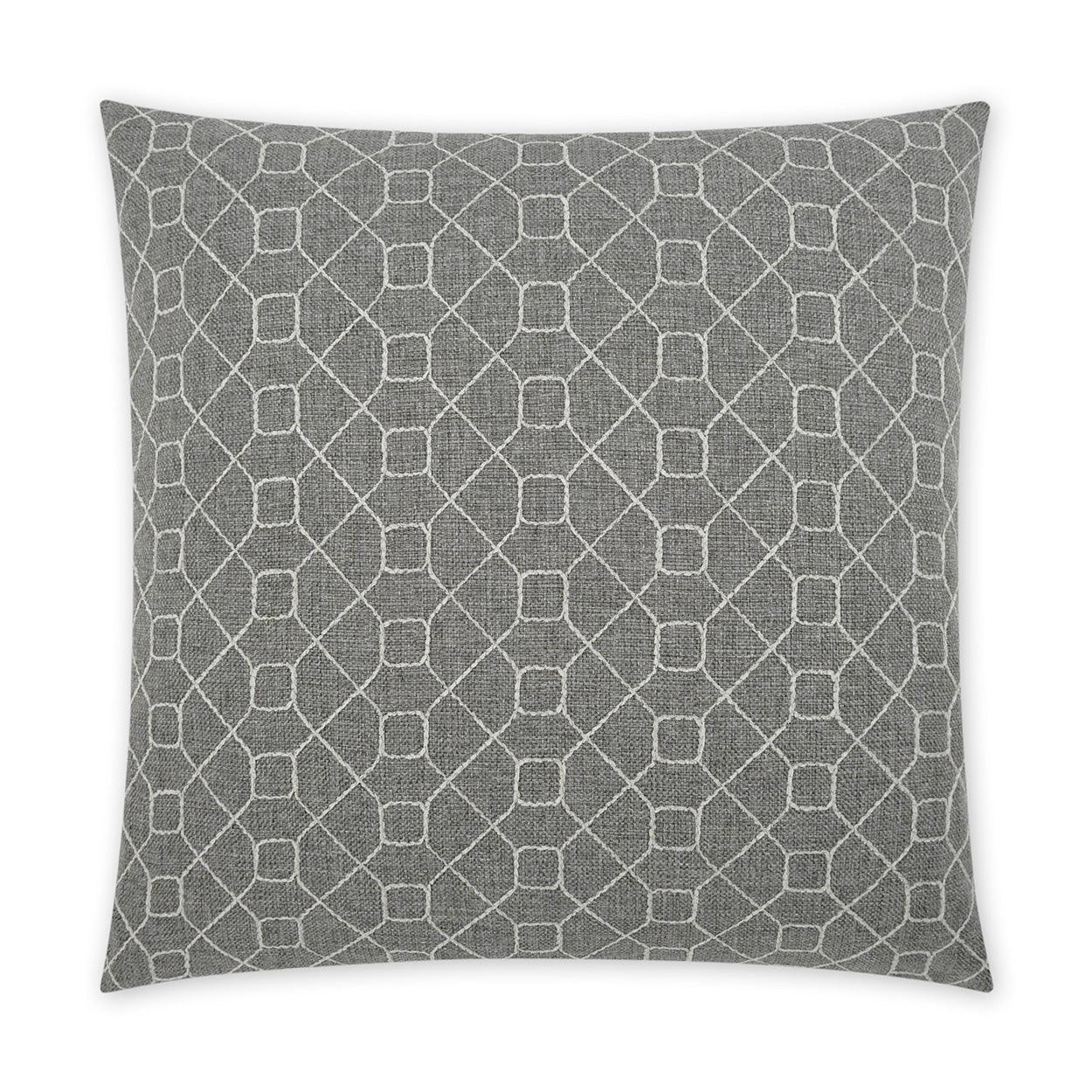 Stornoway Grey Geometric Grey Large Throw Pillow With Insert - Uptown Sebastian