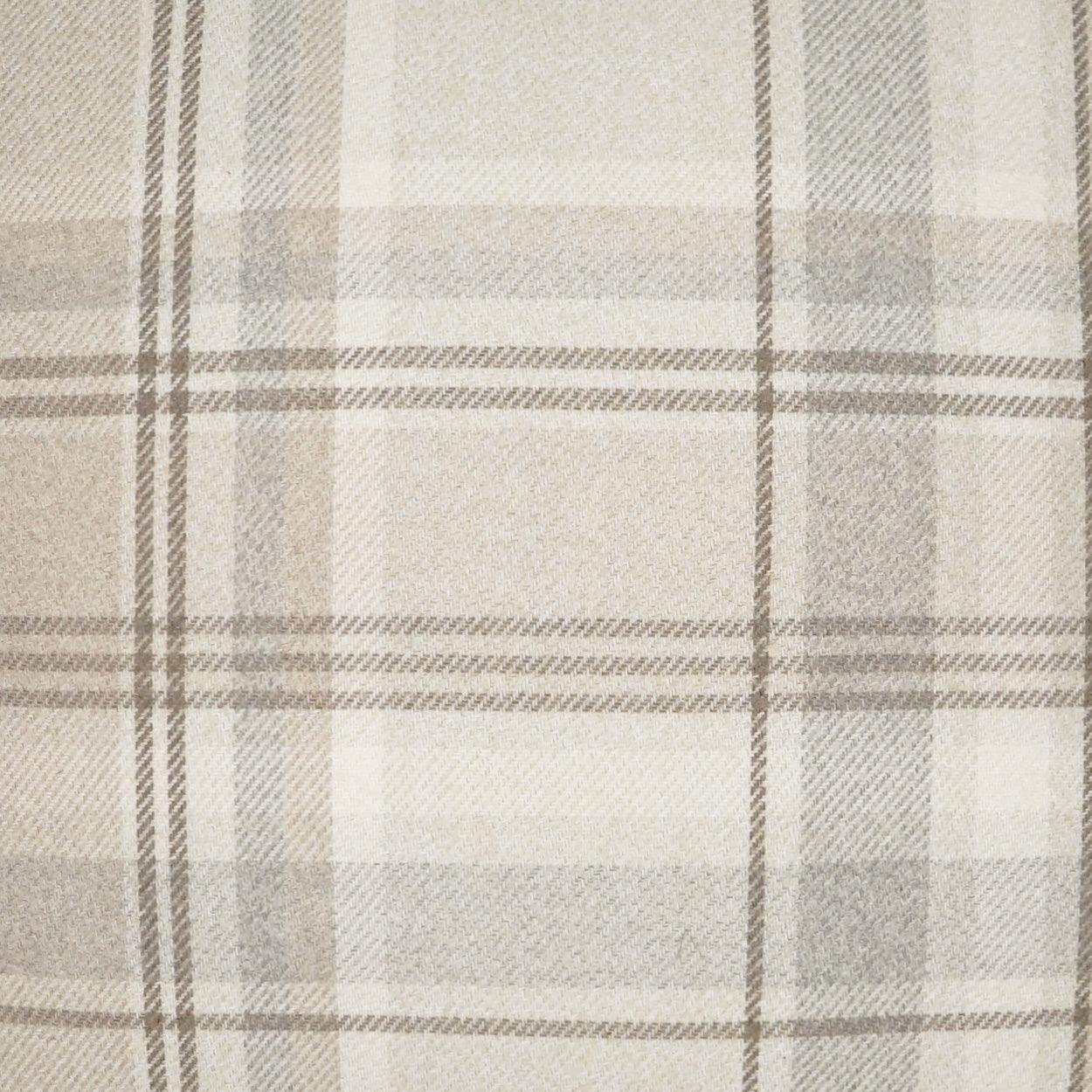 Tartan Buff Plaid Check Tan Taupe Brown Ivory Large Throw Pillow With Insert - Uptown Sebastian