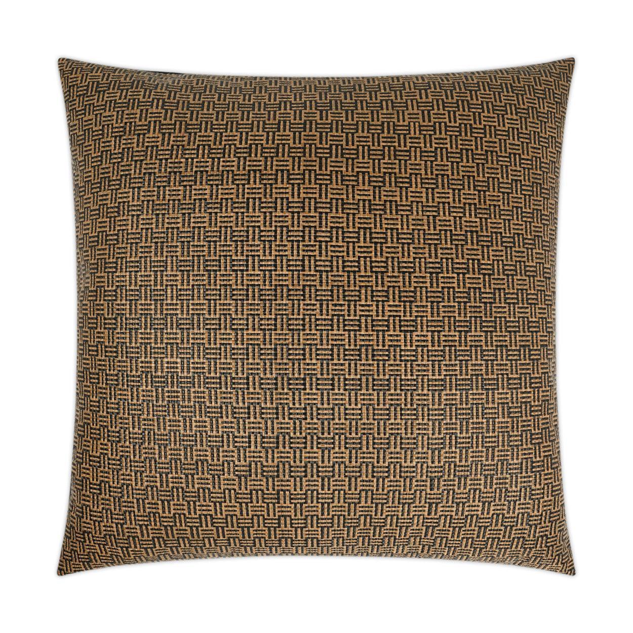 Thatchwork Safari Geometric Brown Large Throw Pillow With Insert - Uptown Sebastian