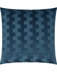 Treble Blue Solid Textured Blue Large Throw Pillow With Insert - Uptown Sebastian