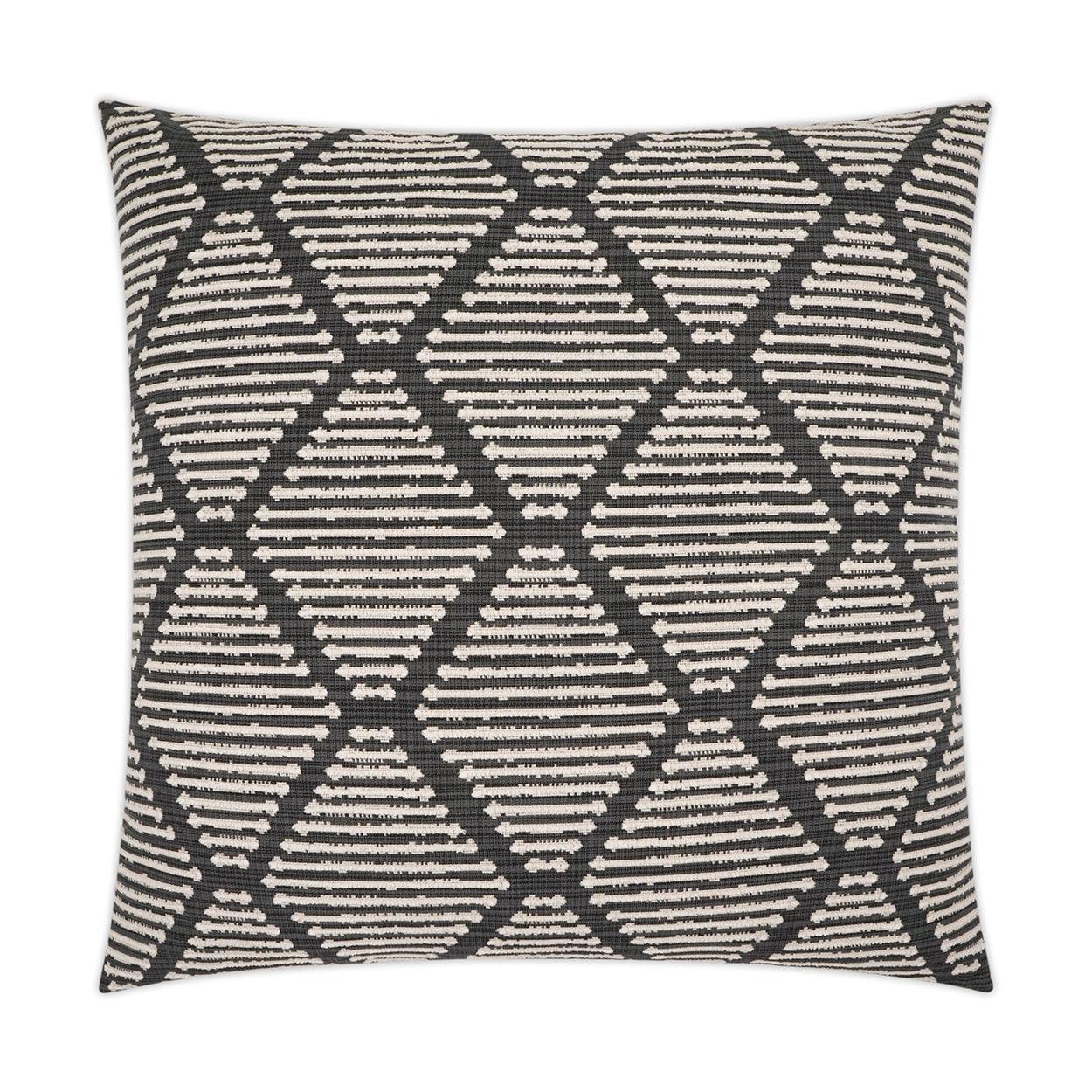 Urbina Farmhouse Geometric Grey Large Throw Pillow With Insert - Uptown Sebastian