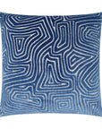 Vertigo Blue Abstract Blue Large Throw Pillow With Insert - Uptown Sebastian