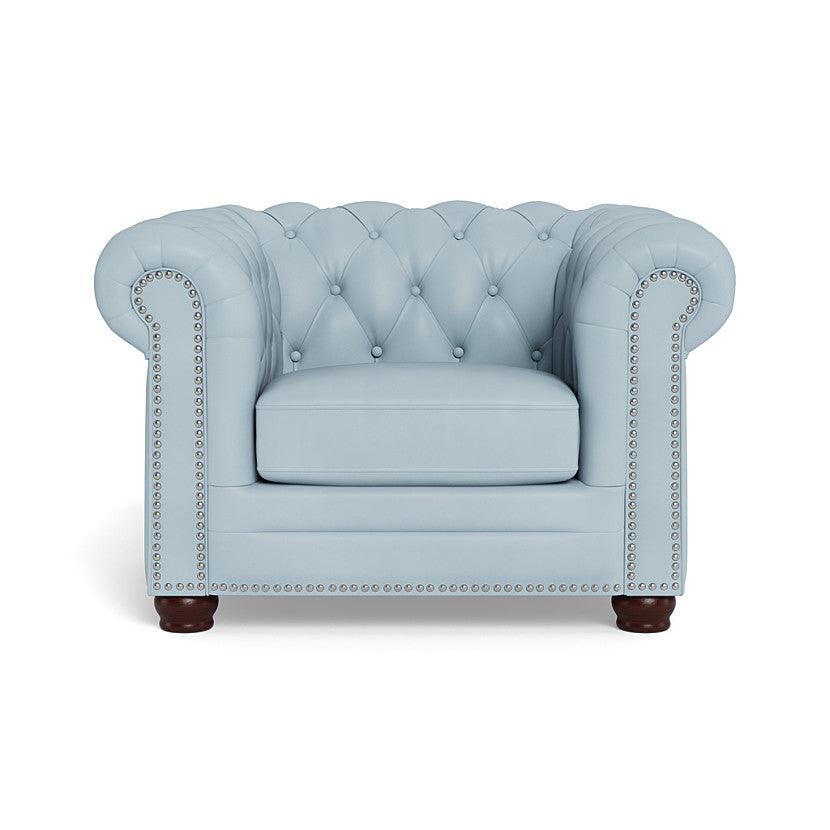 Victoria Leather Chesterfield Club Chair - Uptown Sebastian