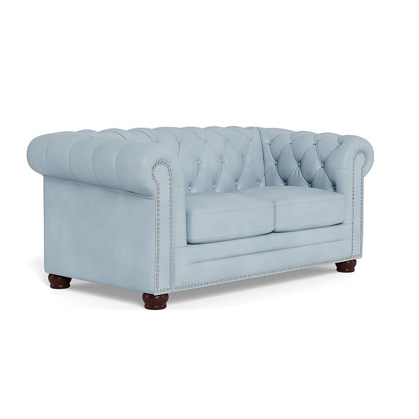 Victoria Leather Chesterfield Loveseat - Uptown Sebastian