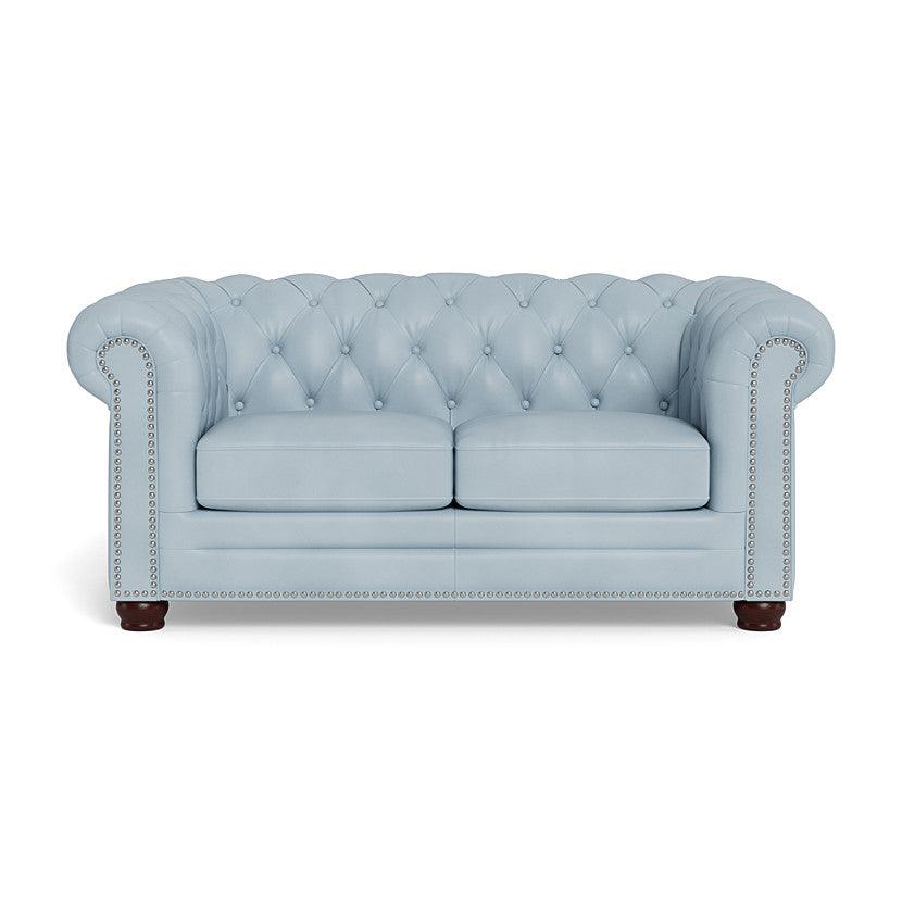 Victoria Leather Chesterfield Loveseat - Uptown Sebastian