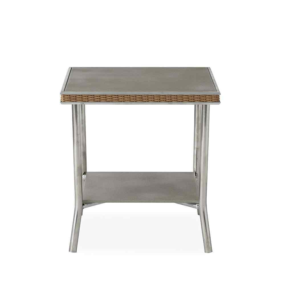 Visions 20&quot; Square End Table With Taupe Glass Lloyd Flanders - Uptown Sebastian