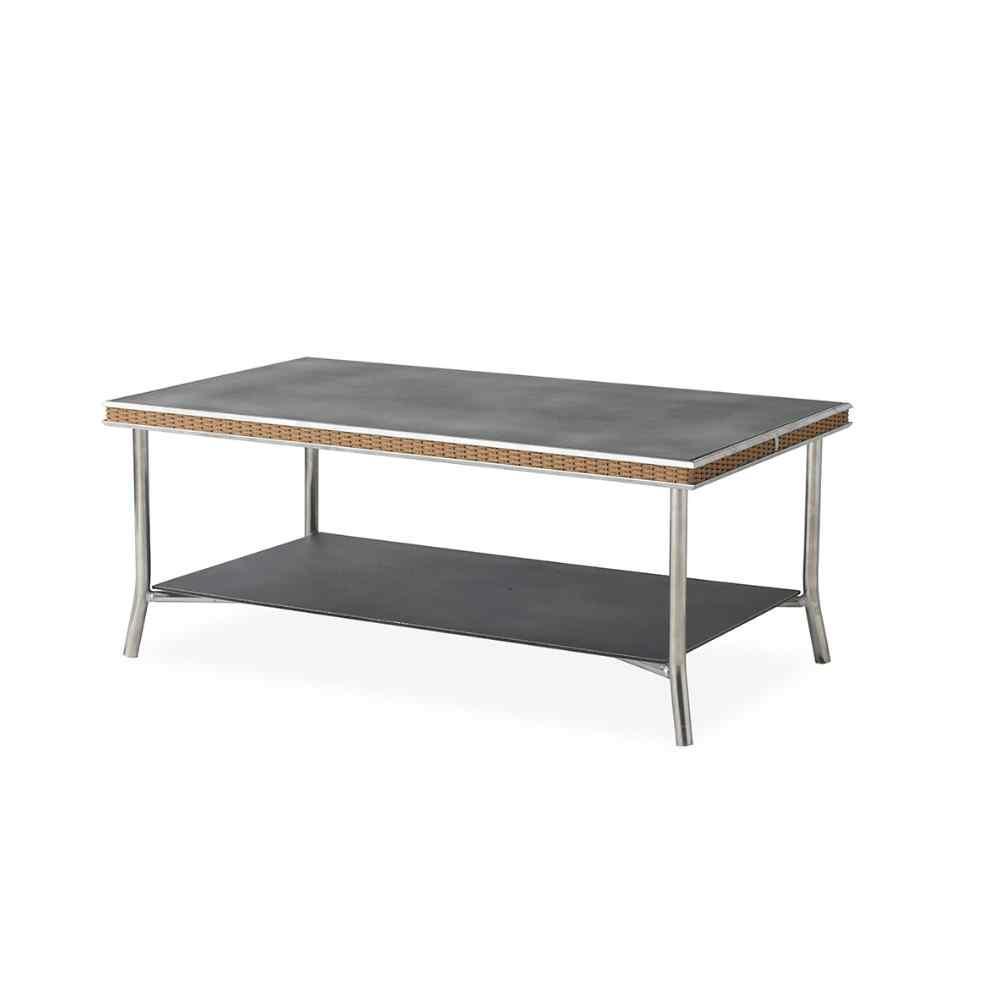 Visions 42&quot; Rectangular Cocktail Table with Taupe Glass Lloyd Flanders - Uptown Sebastian