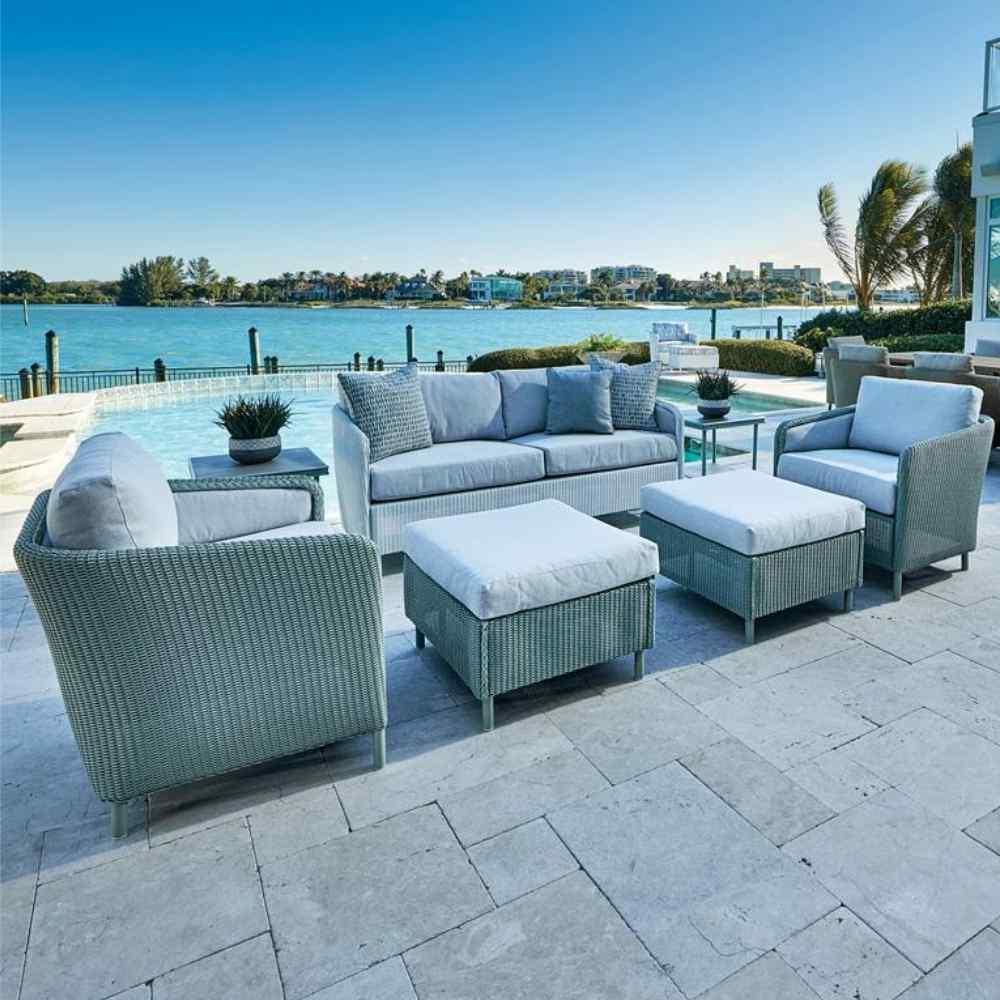 Visions Outdoor Sunbrella Replacement Cushions For Dining Armchair - Uptown Sebastian