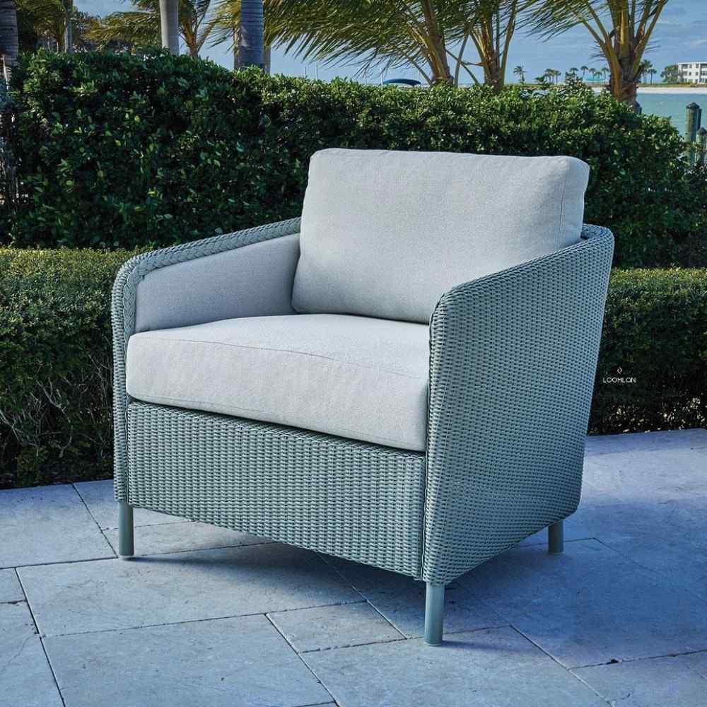 Visions Outdoor Sunbrella Replacement Cushions For Dining Armchair - Uptown Sebastian