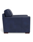 Waverly Modern Leather Club Chair With Track Arms - Uptown Sebastian