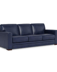 Waverly Modern Leather Couch With Track Arms - Uptown Sebastian