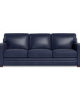 Waverly Modern Leather Couch With Track Arms - Uptown Sebastian