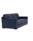 Waverly Modern Leather Couch With Track Arms - Uptown Sebastian