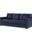 Waverly Modern Leather Couch With Track Arms - Uptown Sebastian